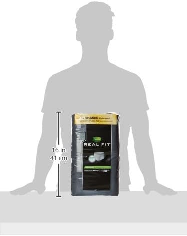 Depend Real Fit Adult Diapers, Incontinence Underwear for Men, Disposable, Maximum Absorbency, Small/Medium, Black, 56 Count (2 Packs of 28), Packaging May Vary
