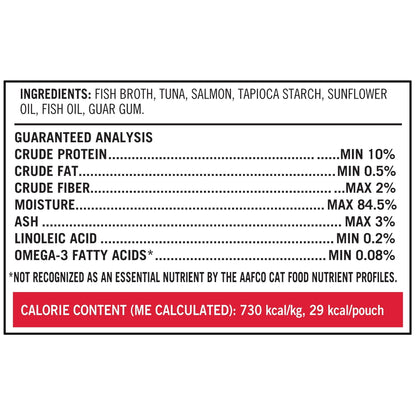 (12 pack) Pure Balance Pro+ Skin and Coat Tuna and Salmon Recipe in Broth, 1.4 oz