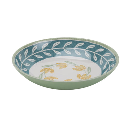 Better Homes & Gardens 12 Piece Bamboo Melamine Green Floral Dinnerware Set