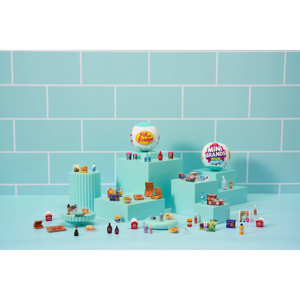 (Pack of 5) Mini Brands Fill the Fridge S1 Blindbox Capsule, Collectible Unbox Surprise Toy for Kids, Teens & Adults Ages 3+ by ZURU