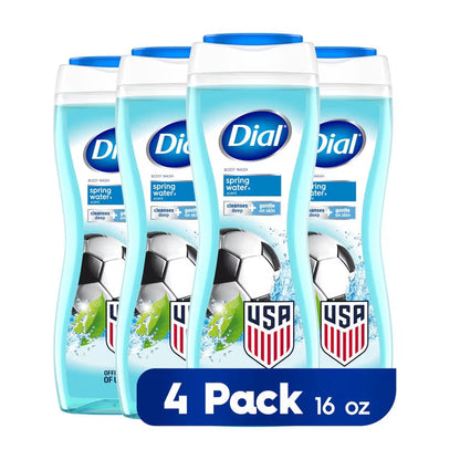 Dial Refresh & Renew Body Wash, Spring Water, 16 fl. oz., 4 pk.