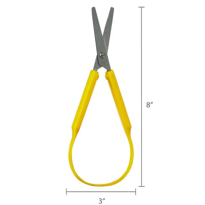 Pen+Gear 8" Yellow Adaptive Scissors with Easy Grip & Safety-First Design