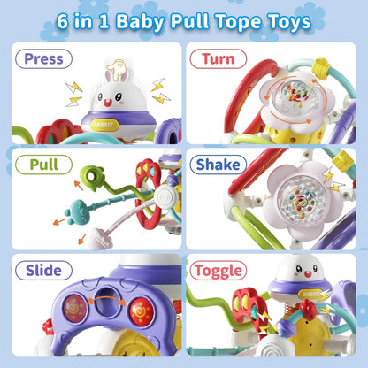 Dimoarch 4 in 1 Baby Toys 6-12 Months Boys Girls, Montessori Babies Toy, Infant Toys Suitable for 3-6-9-12 Months Old Baby Boys and Girls Toy Bundles Gift