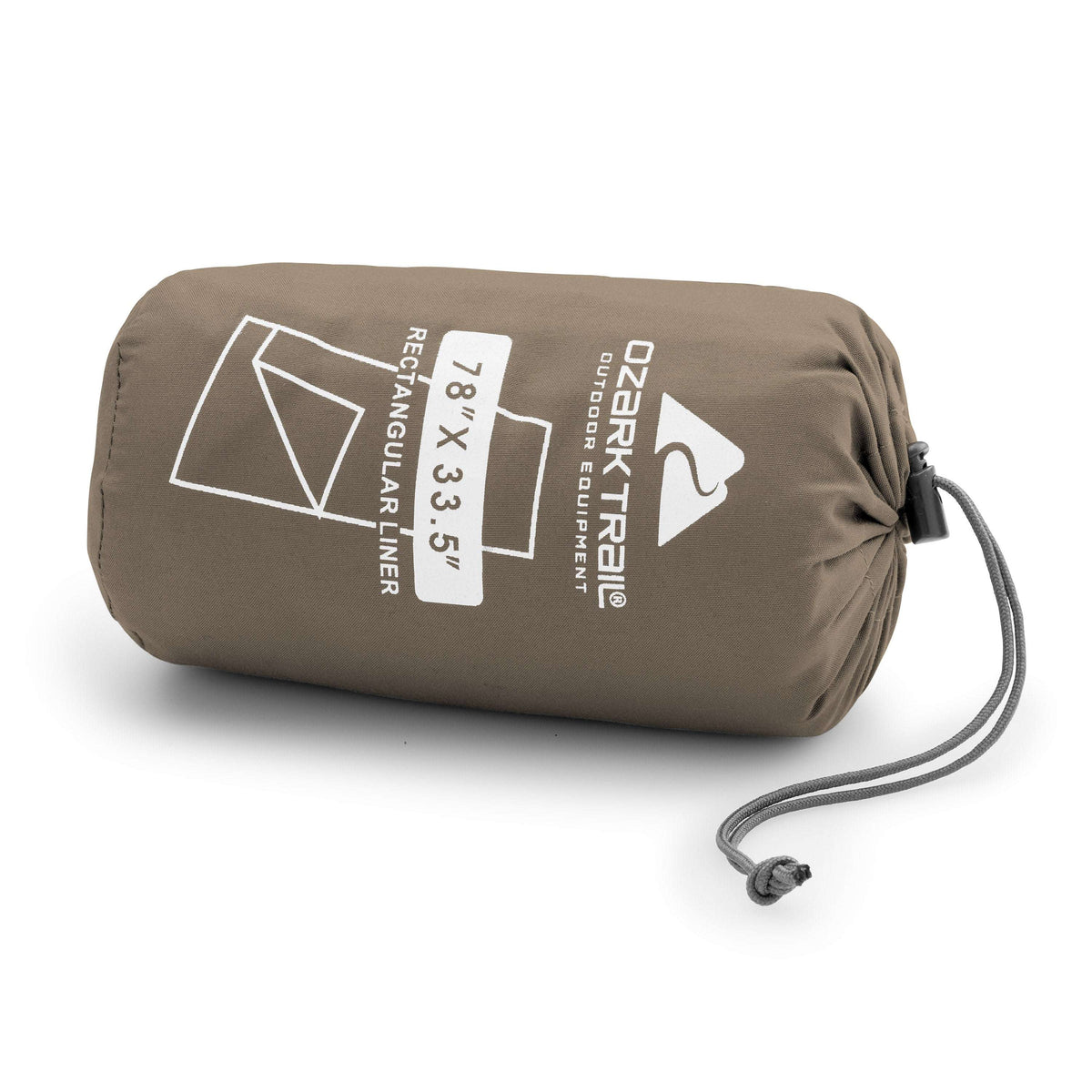 Ozark Trail Breathable Polyester Camping Sleeping Bag Liner Sheet, Beige