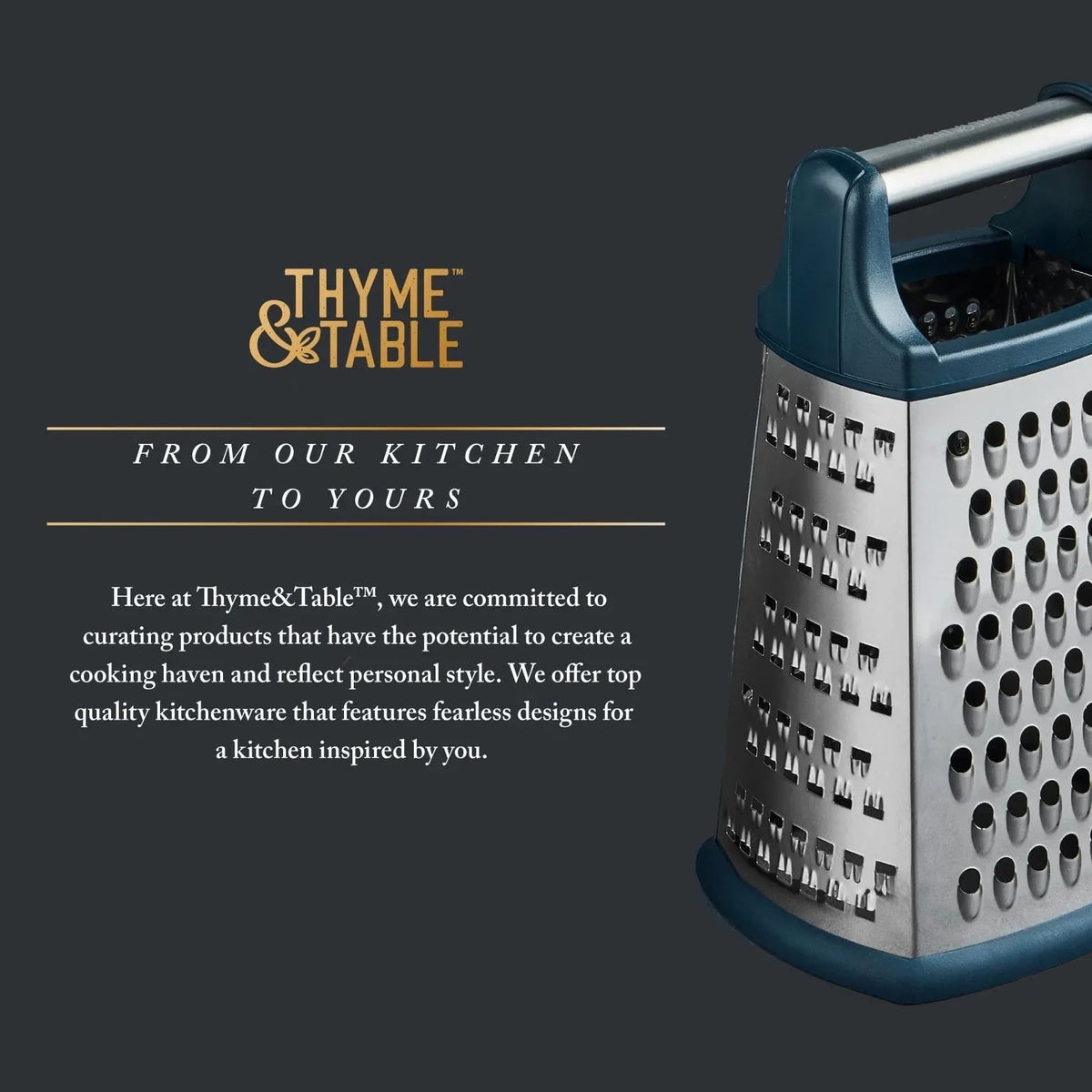 Thyme & Table 2-Piece 4-Sided Stainless Steel Box Grater Set