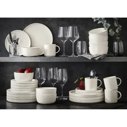Member’s Mark 24-Piece Modern Stoneware Dinnerware Set, Assorted Colors