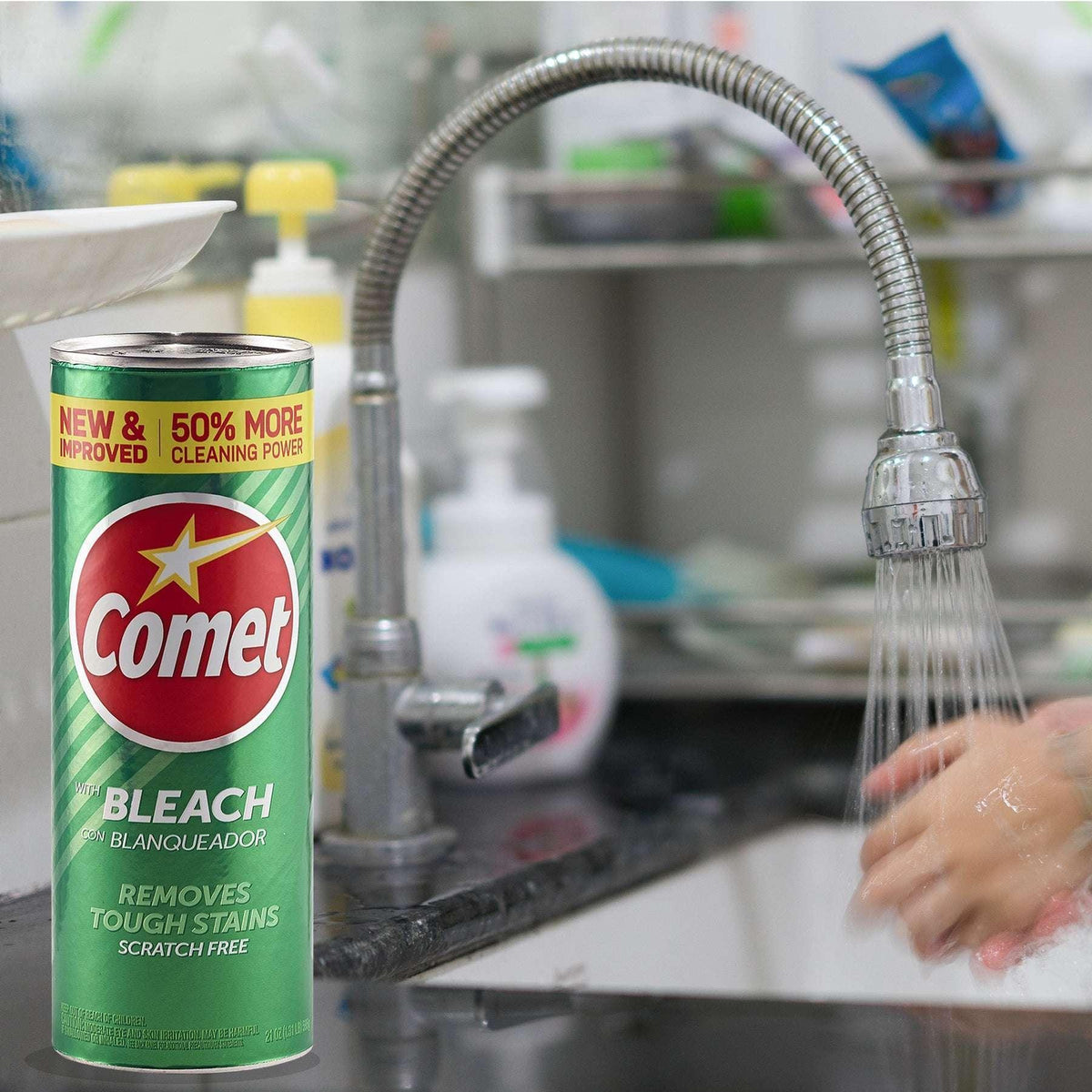 Comet Multipurpose Cleaning Powder with Bleach, 21 oz