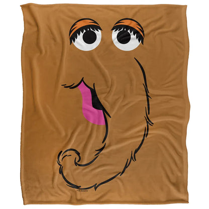 Sesame Street Snuffleupagus Face Officially Licensed Silky Touch Super Soft Throw Blanket 50' x 60'