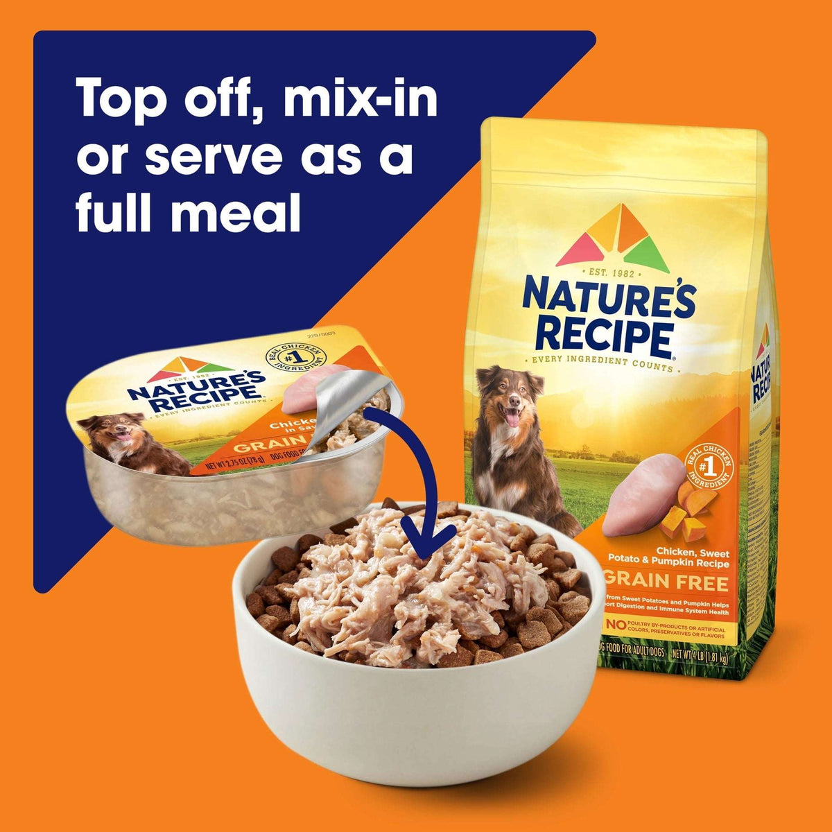 (12 pack) Nature's Recipe Grain Free Chicken & Lamb in Savory Broth Wet Dog Food, 2.75 oz Cup