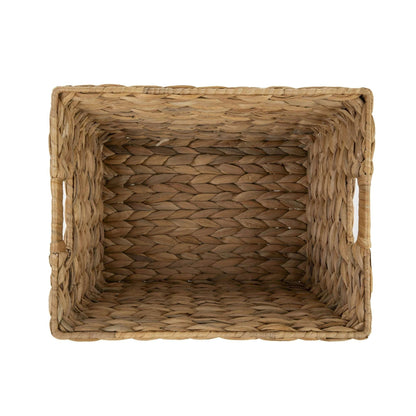 Better Homes & Gardens Extra Large Natural Woven Water Hyacinth Boat Decorative Storage Basket, (extra large 19 in x 17 in x 14 in) & (large 14 in x 11 in x 8.5 in)