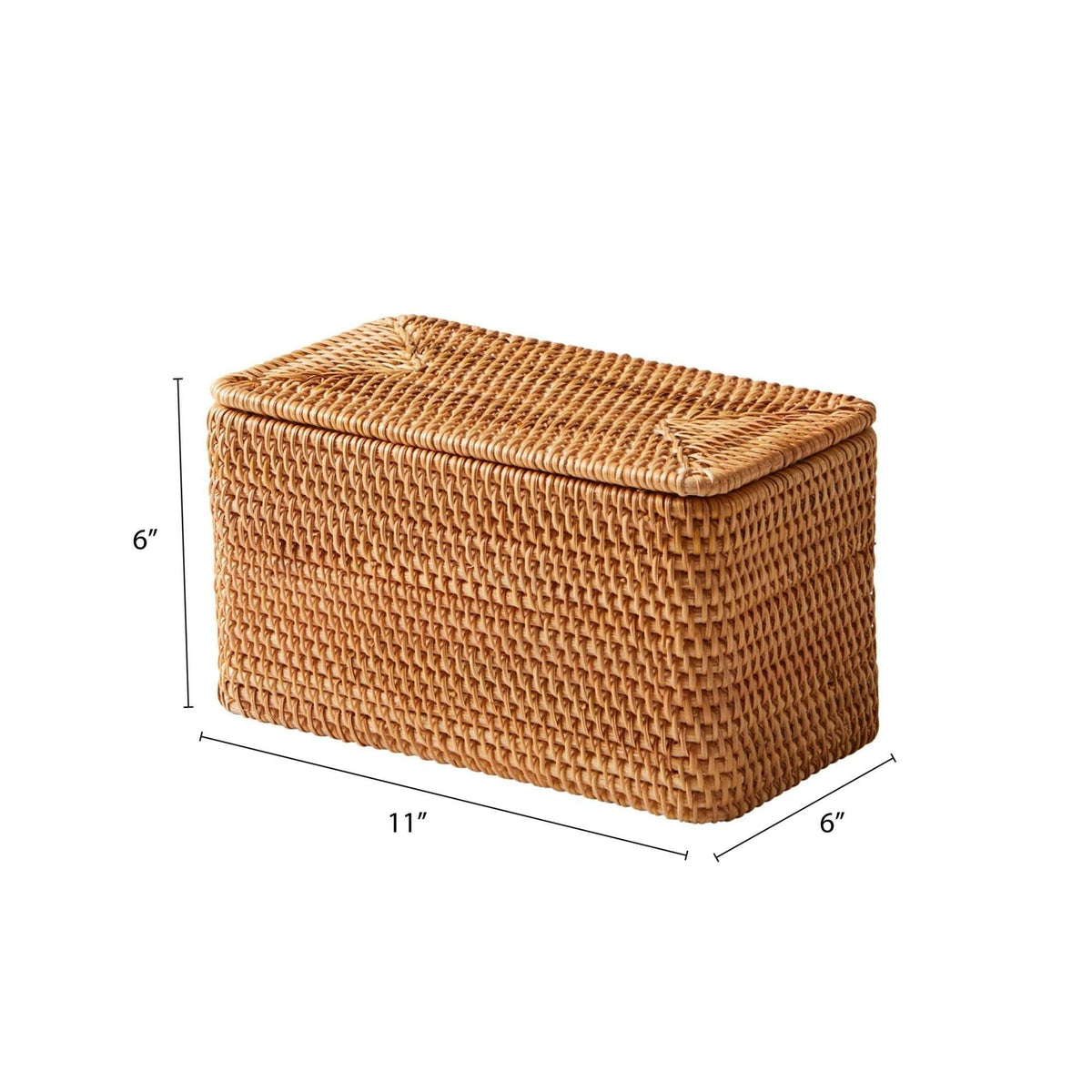 Better Homes & Gardens Brown Rattan Organizer Basket with Lid