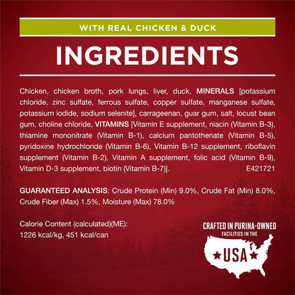 Purina ONE True Instinct Classic Ground Grain-Free Formulas With Real Turkey and Venison, and With Real Chicken and Duck Wet High Protein Dog Food Variety Pack