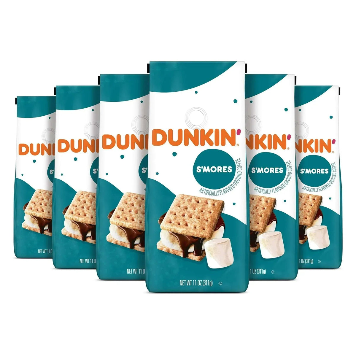 (6 pack) Dunkin’ Original Blend Medium Roast Ground Coffee, 12 oz Bag