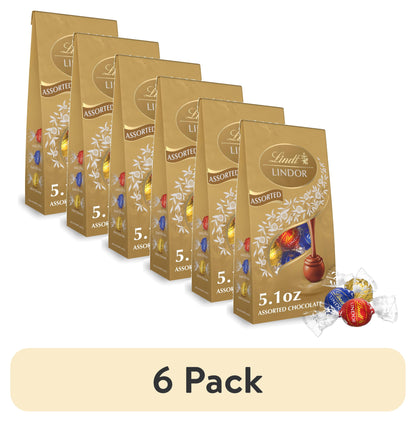 Lindt Lindor Assorted Chocolate Truffles, Candy Variety Pack, 8.5 oz Bag