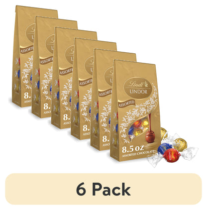 Lindt Lindor Assorted Chocolate Truffles, Candy Variety Pack, 8.5 oz Bag
