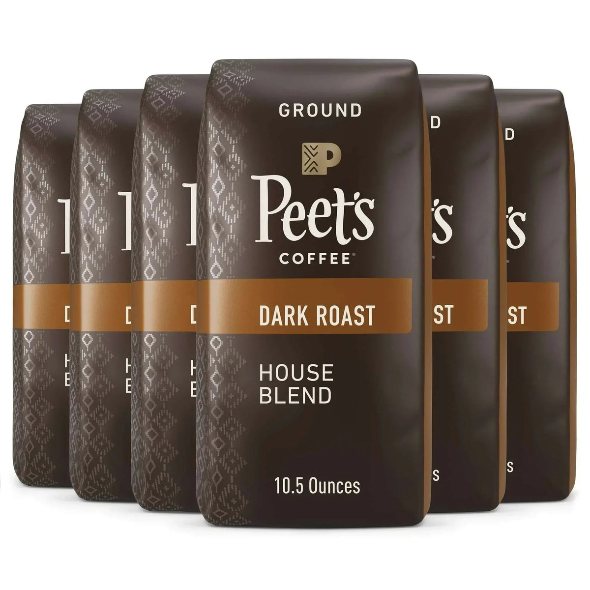 Peet's Coffee House Blend Premium Dark Roast Ground Coffee, Arabica, 10.5 oz