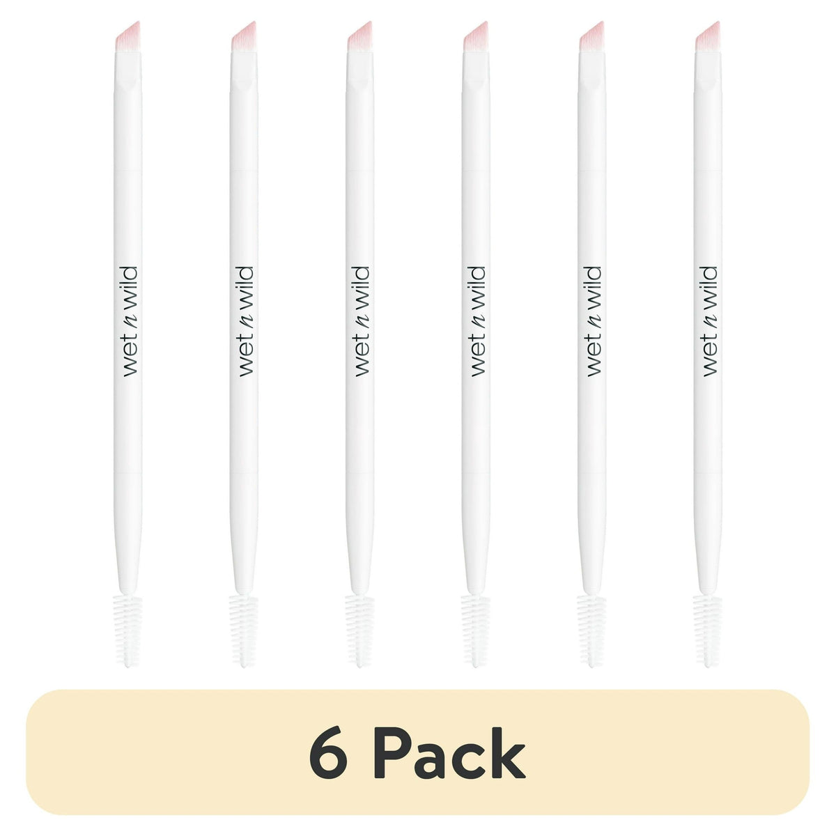(6 pack) wet n wild Essential Brush - Brow & Liner Duo Brush