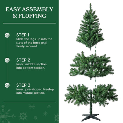 6.5 ft Pre-Lit Madison Pine Artificial Christmas Tree with 250 Color-Changing LED Lights and Stand, by Holiday Time