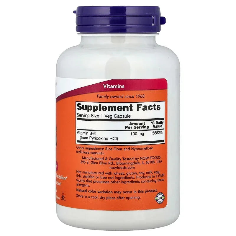 NOW Foods, B-6, 100 mg