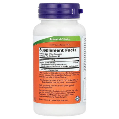 NOW Foods, Passion Flower, 350 mg, 90 Veg Capsules