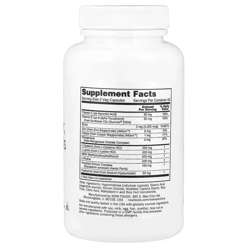 NOW Foods, Solutions, Vegan Hair, Skin & Nails, 90 Veg Capsules