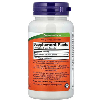 NOW Foods, Maca, 500 mg
