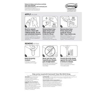 Command Decorating Clips, Clear, 20 Wall Hooks