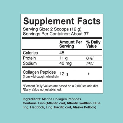 Great Lakes Wellness Sustainable Marine Collagen Peptides Powder for Skin, Hair, Nails, Joints & Digestion - Unflavored - Quick Dissolve Hydrolyzed, Wild Caught, MSC Certified, Non-GMO, Kosher - 16 oz