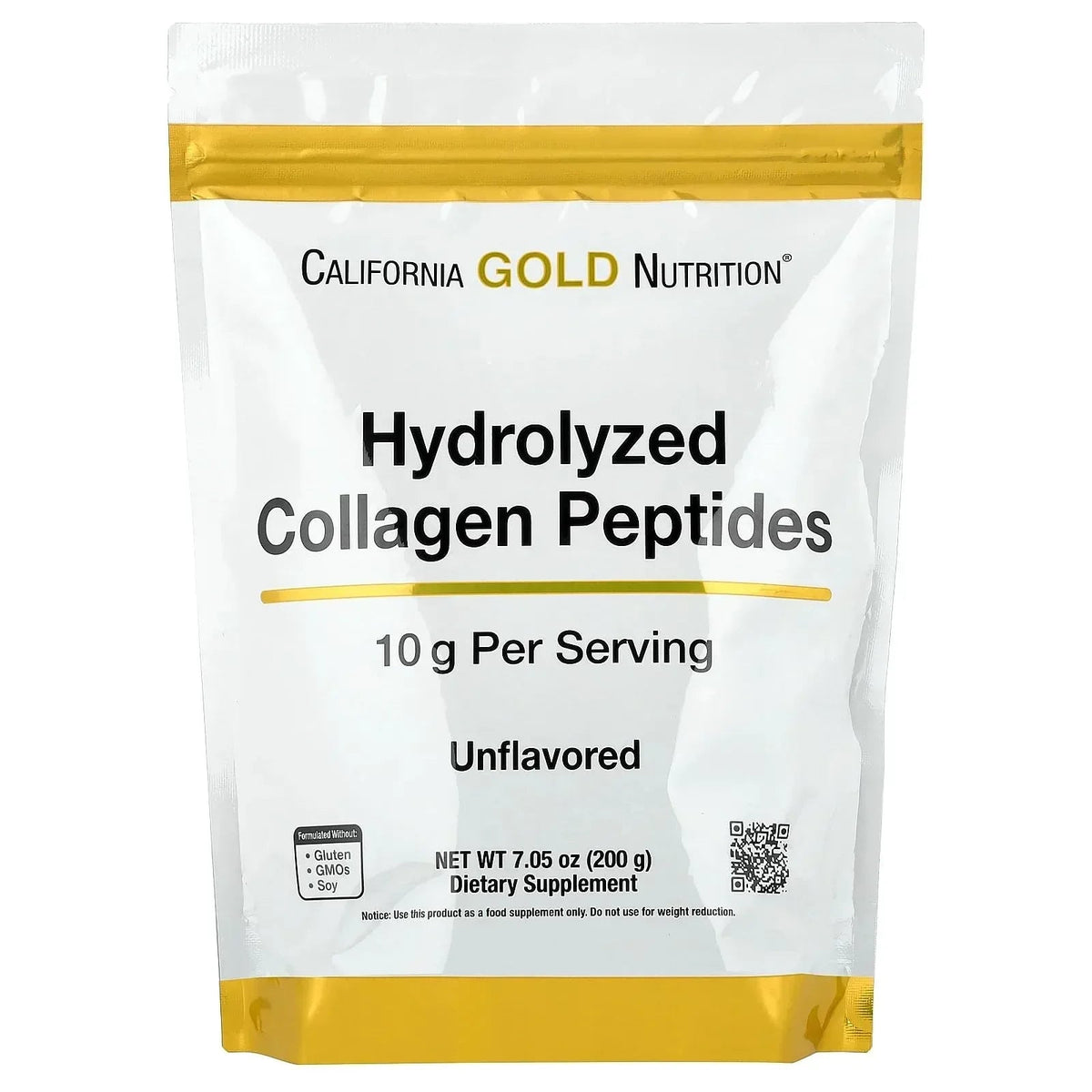 California Gold Nutrition Hydrolyzed Collagen Peptides, Type I & III, Unflavored, 7.05 oz (200 g)
