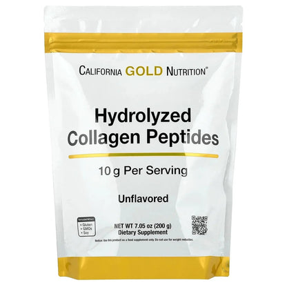 California Gold Nutrition Hydrolyzed Collagen Peptides, Type I & III, Unflavored, 7.05 oz (200 g)