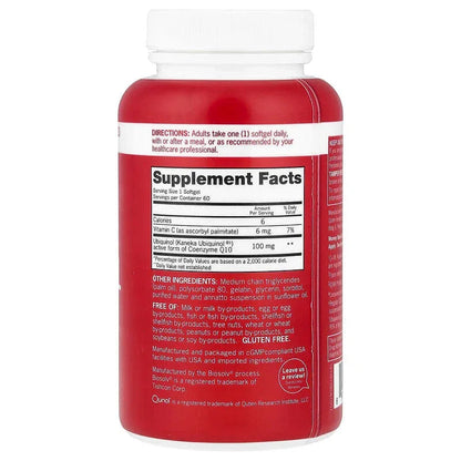 Qunol, Mega CoQ10 Ubiquinol, 100 mg, Softgels