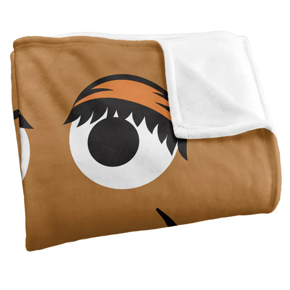 Sesame Street Snuffleupagus Face Officially Licensed Silky Touch Super Soft Throw Blanket 50' x 60'