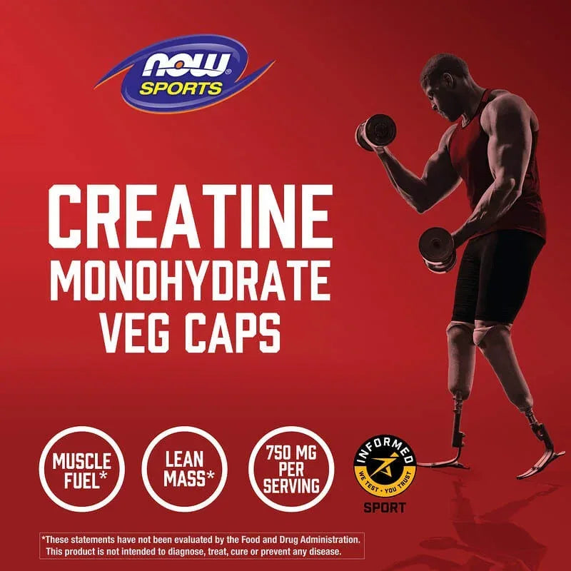 NOW Foods, Sports, Creatine Monohydrate (0.75 g per Capsule)