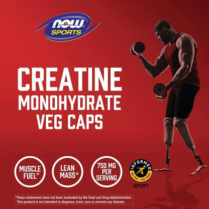 NOW Foods, Sports, Creatine Monohydrate (0.75 g per Capsule)