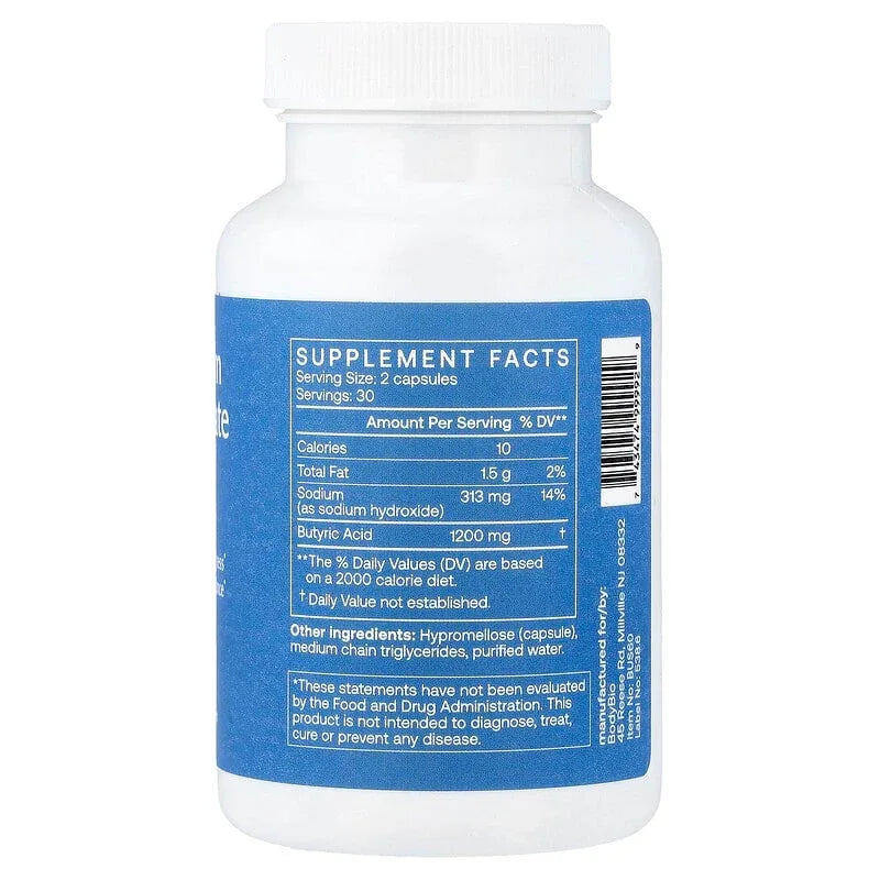 BodyBio, Sodium Butyrate, Capsules