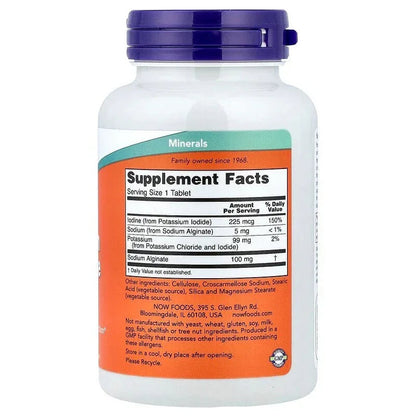 NOW Foods, Potassium Plus Iodine, 180 Tablets