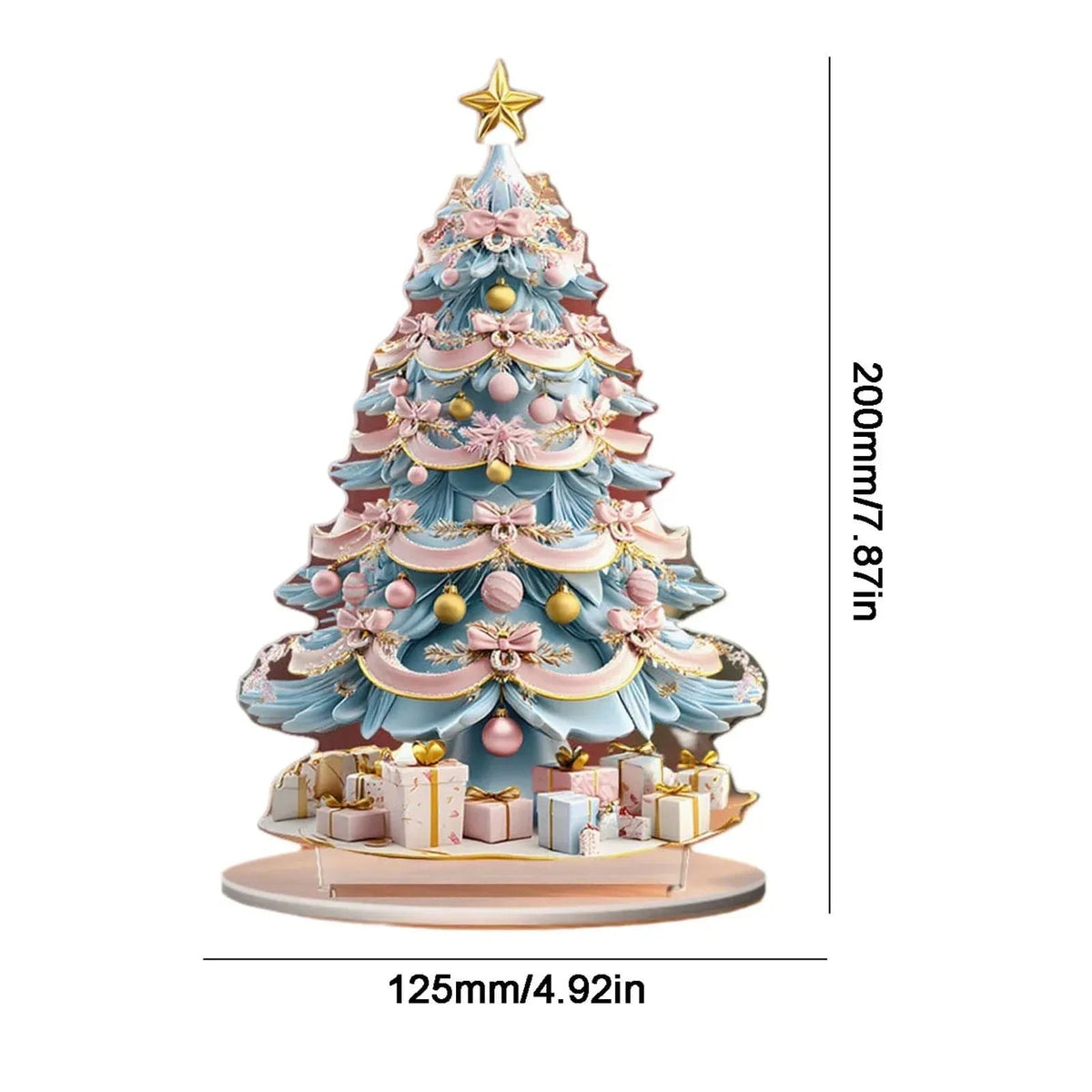 Costeam Christmas Tree Christmas Acrylic Ornaments Home Decorations Festive Xmas Hanging Decor for Indoor Home Holiday Party Family Gatherings Cute Lightweight Acrylic Ornaments