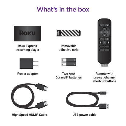 Roku Express 2019 | HD Streaming Media Player with High Speed HDMI Cable and Simple Remote