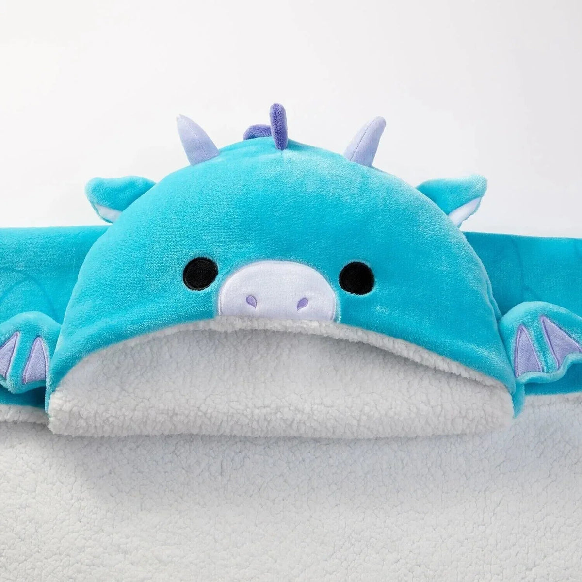 New Kids Squishmallows Hooded Throw Blanket Tatiana the Dragon Blue