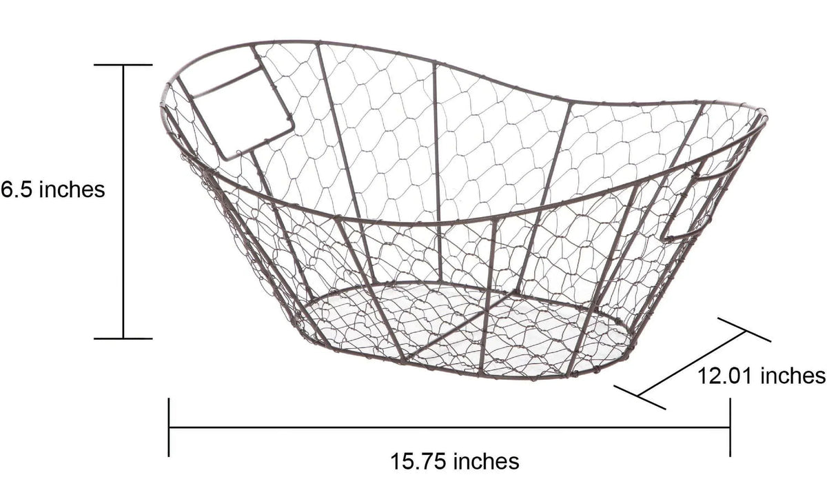 Mainstays Chicken Wire Decorative Storage Basket with Handles