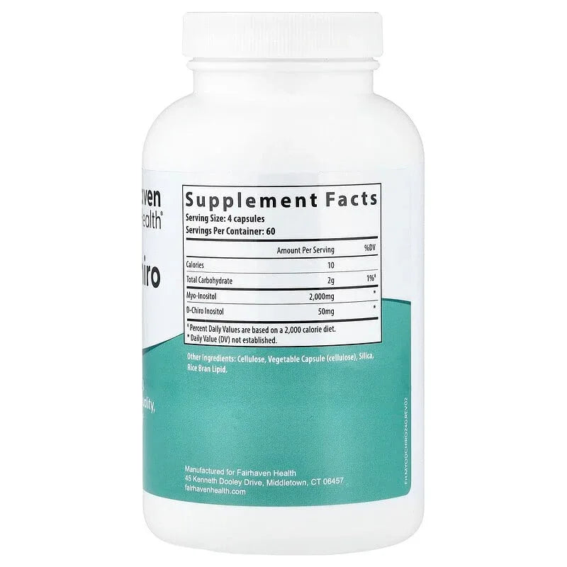 Fairhaven Health, Myo + D-Chiro Inositol, Capsules