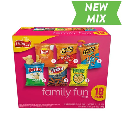 Family Fun Mix Variety Pack Snack Chips, 18 Count Multipack