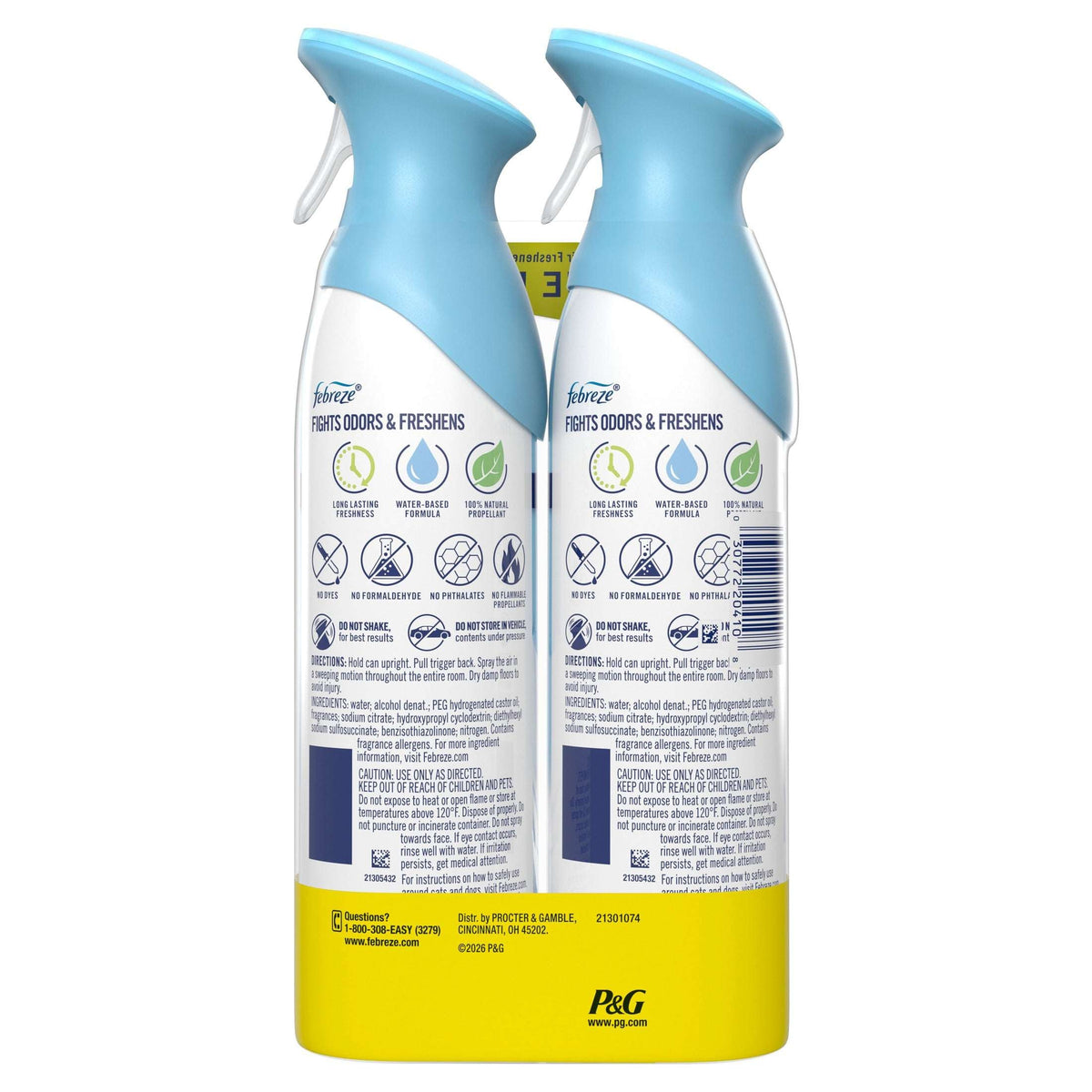 Febreze Air Mist Air Freshener Spray, Linen & Sky Scent, 8.1oz, 2 Count