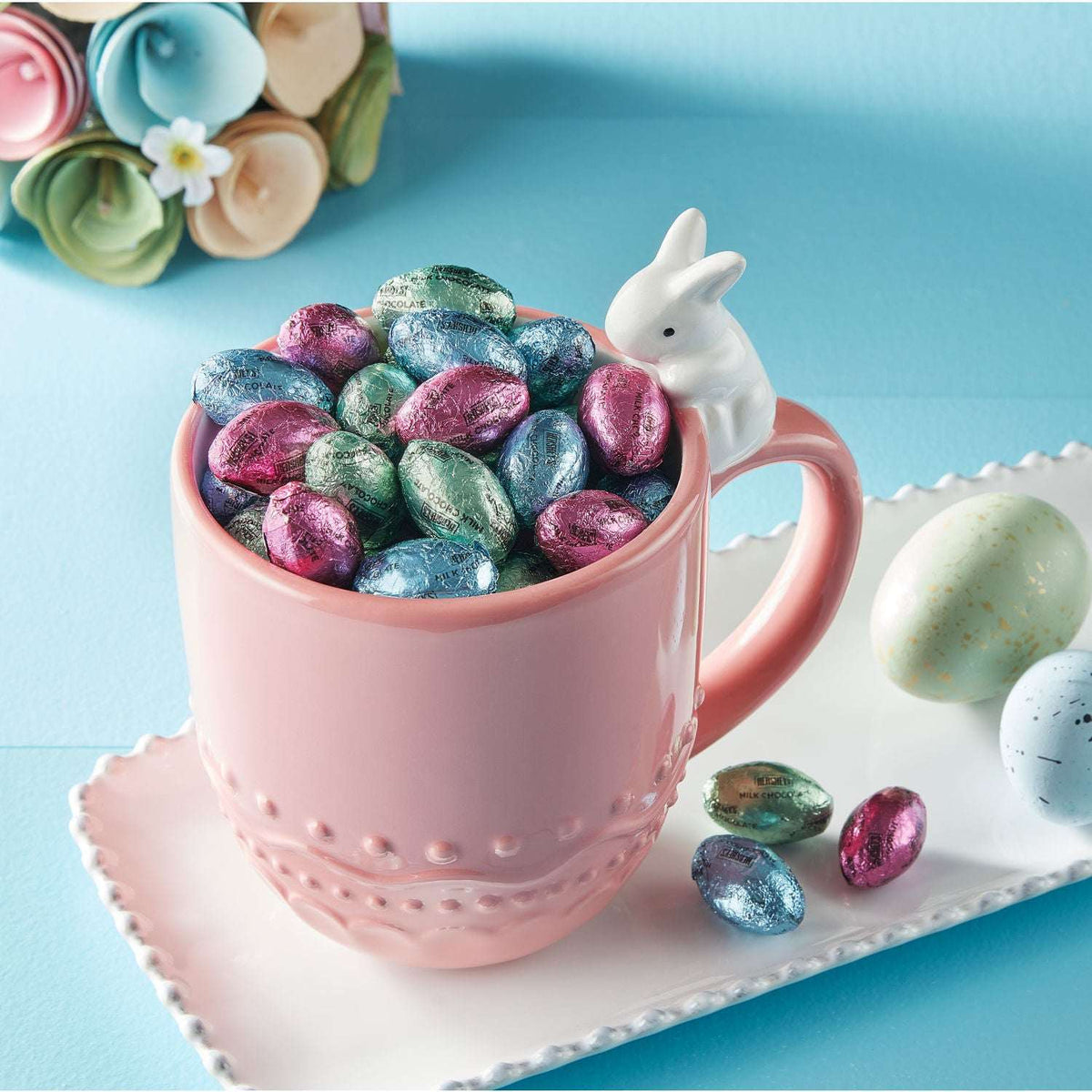 Hershey's Milk Chocolate Eggs Easter Candy, Bag 9 oz