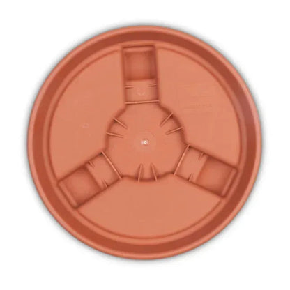 Bloem 16-in L x 16-in D x 3.5-in H Terra Cotta Plant Caddy