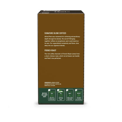 Peet's Coffee French Roast Premium Dark Roast Single Serve Coffee Pods, 22 Count