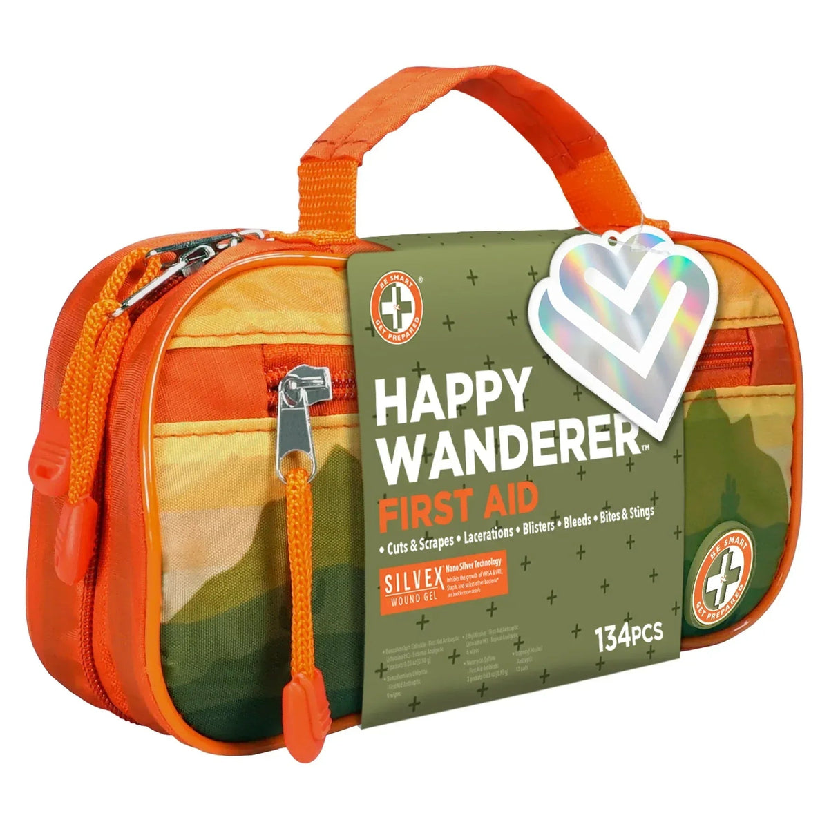 Be Smart Get Prepared Outdoor First Aid - Happy Wanderer, 134 Piece