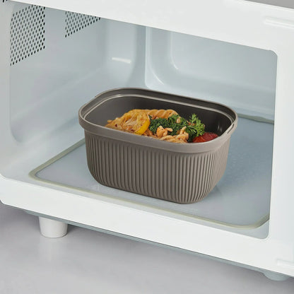 Mainstays Plastic Food Storage Bento Snack Container, Rectangle, Grey, 19oz Capacity, Made for Portable Food Storage