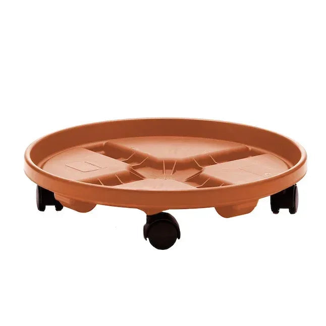 Bloem 16-in L x 16-in D x 3.5-in H Terra Cotta Plant Caddy