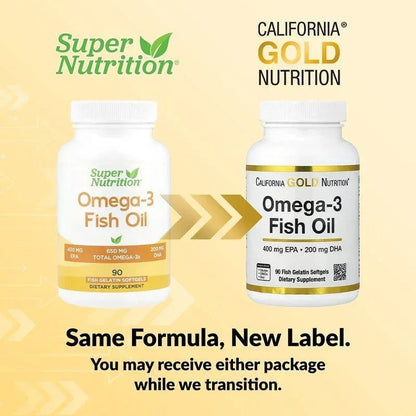 California Gold Nutrition, Omega-3 Fish Oil, Vivomega Triglyceride, 1,000 mg, Fish Gelatin Softgels
